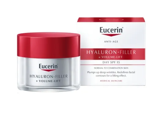 EUCERIN Hyaluron Filler + Volume - Lift dieninis kremas normaliai/mišriai odai SPF15 50ml